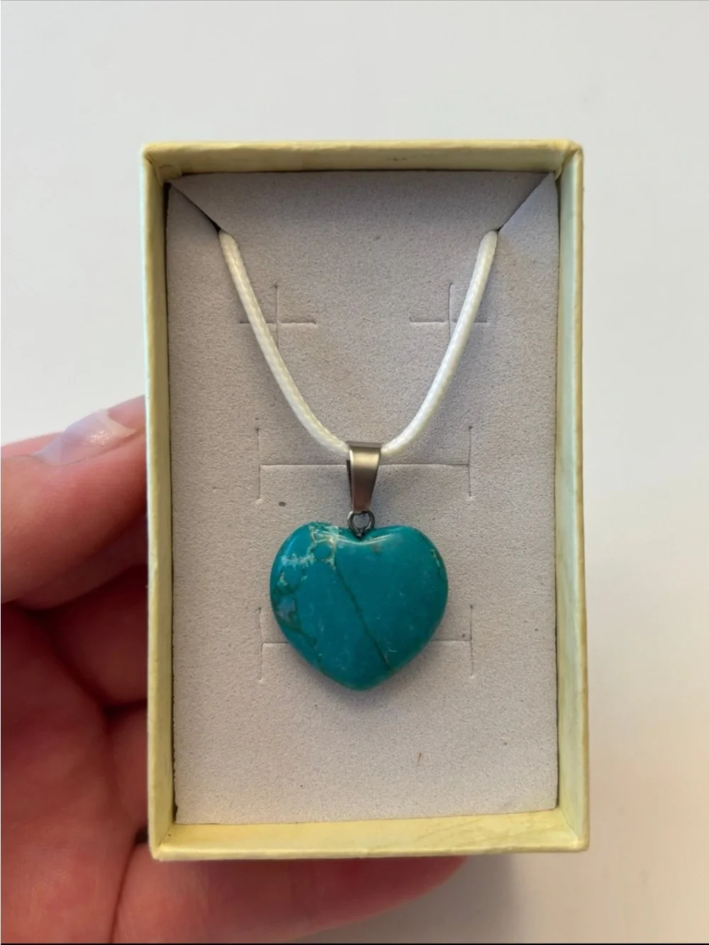 Turquoise Heart Pendant Necklace - Women Jewelry